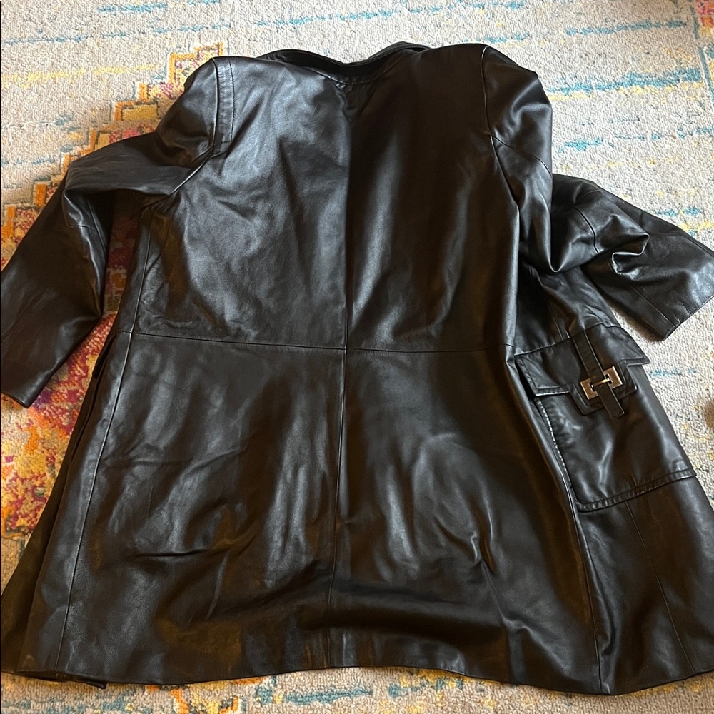 Siena Studio Black Leather Jacket, fits medium, tag says large - Picture 13 of 16